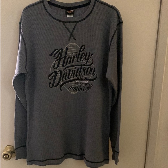 BNWOT Harley-Davidson Gray Long Sleeve Shirt/Thermal - Picture 1 of 8